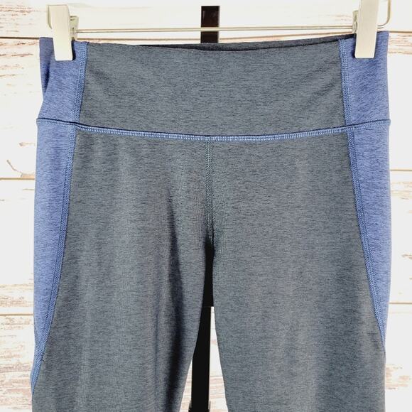 Outdoor Voices Warm Up Leggings Color Block Blue Charcoal Size Small - Picture 6 of 9